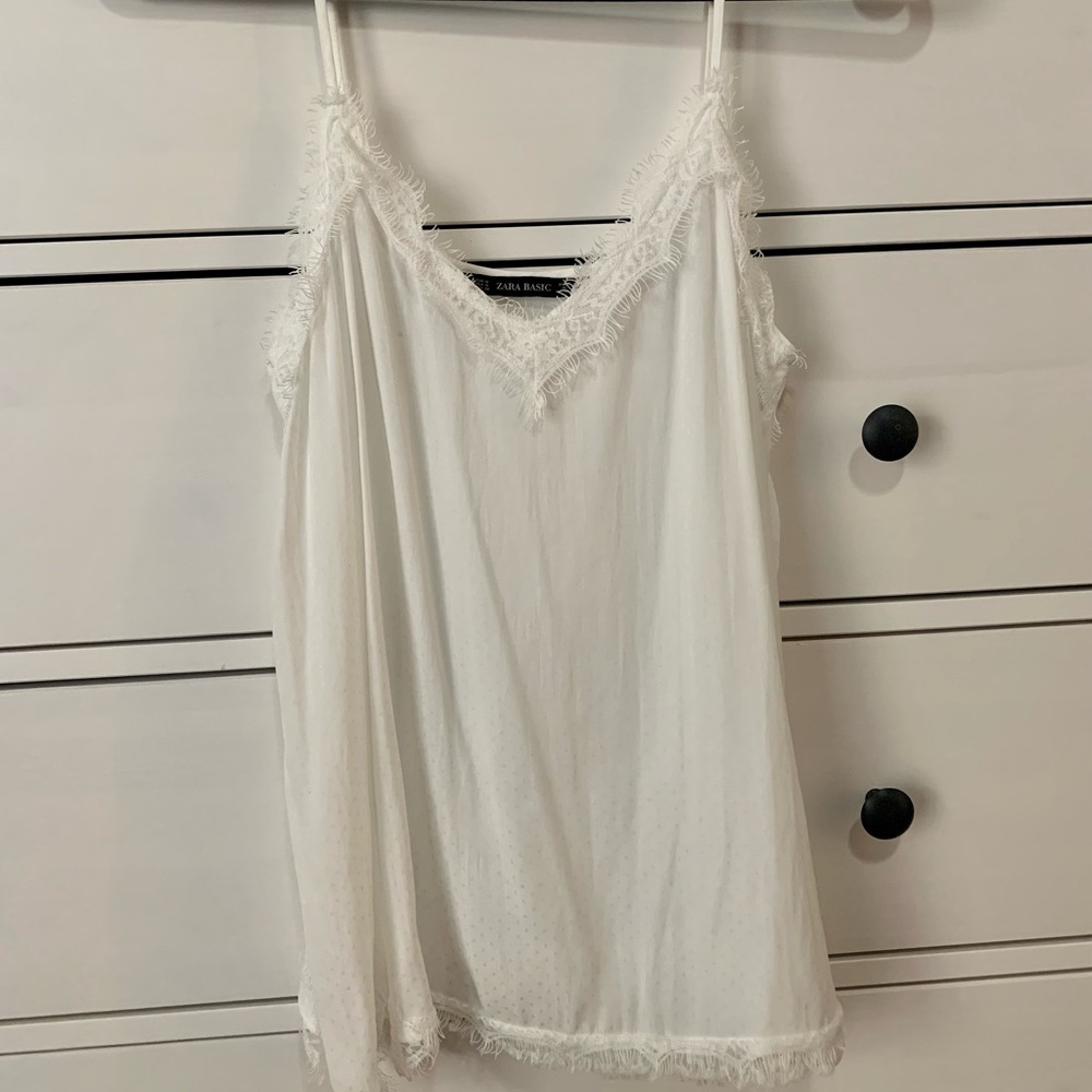Zara white lace camisole